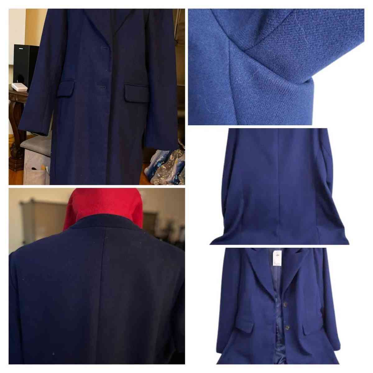 Banana Republic Blue Long Coat NWT Size XL