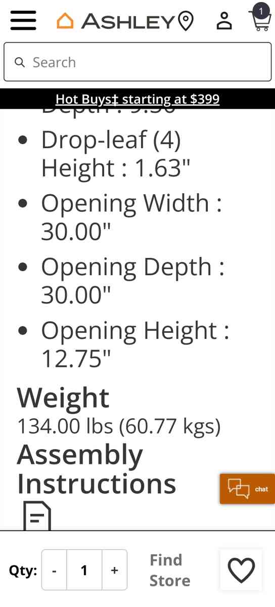 Signature Ashley Drop Leaf Counter Top Height Table Set