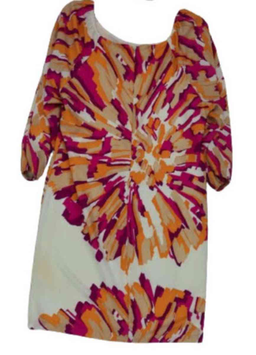 New York  Company Floral Round Neck Shift Dress Size XL