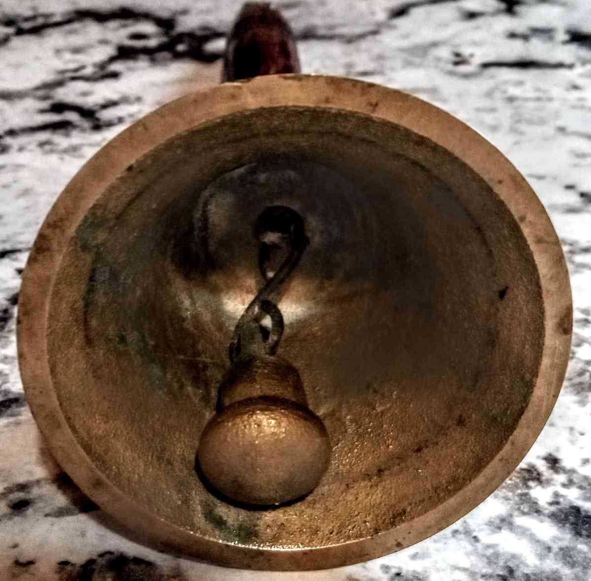 Brass Bell with Wooden Handle