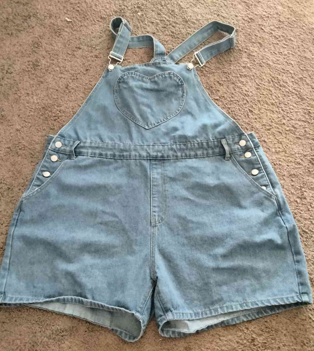 3xl heart pocket overalls