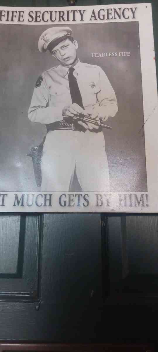 barnie fife security agent metal art