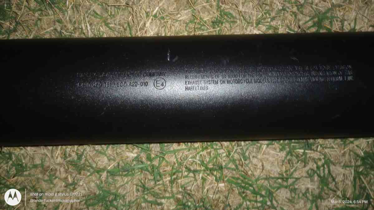 Harley Davidson Black Exhaust Pipe
