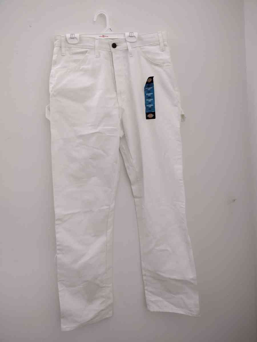 Dickies White Relaxed Fit Carpenter Jeans MENS SIZE 3232