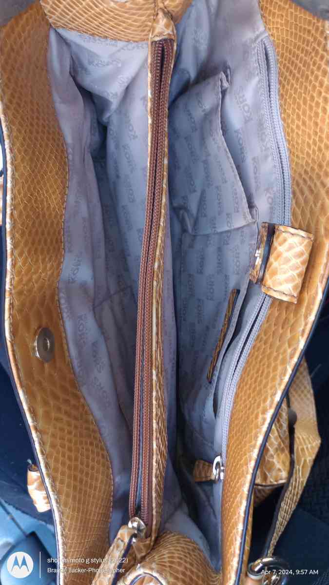 Real Michael kors alligator skin yellow purse