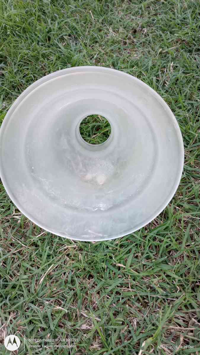 small frosted glass light fixture dome