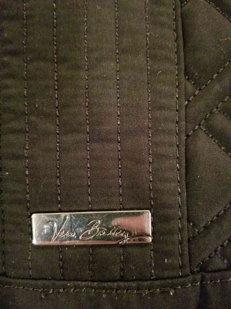 Vera Bradley small black quilted backpack purse