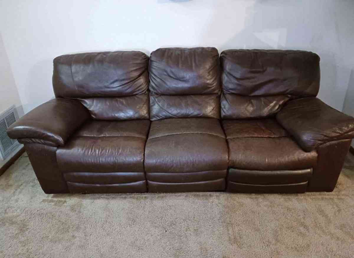 Leather Reclining Loveseat