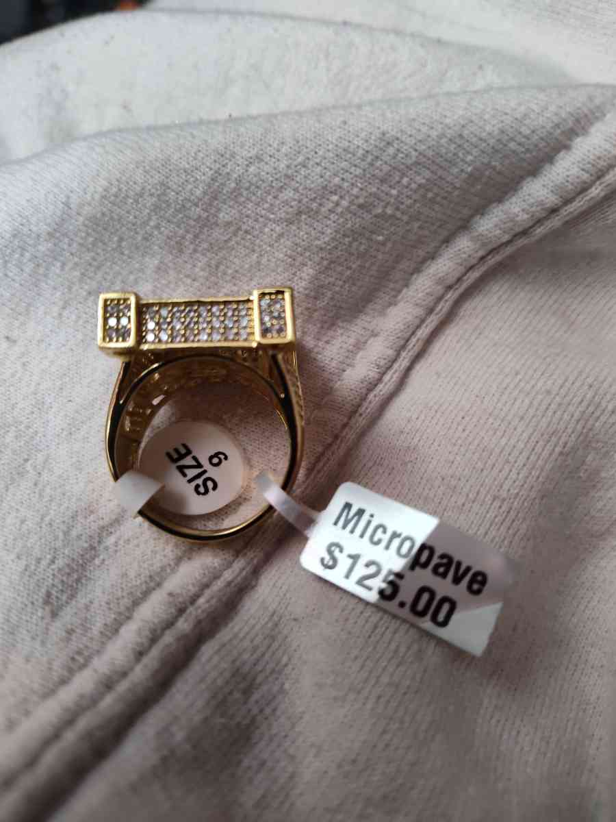 mens sz 9 14kg over 925 Sterling Silver and icy Cz