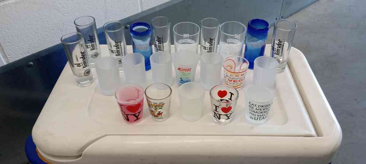 my great collection of shot glasses new