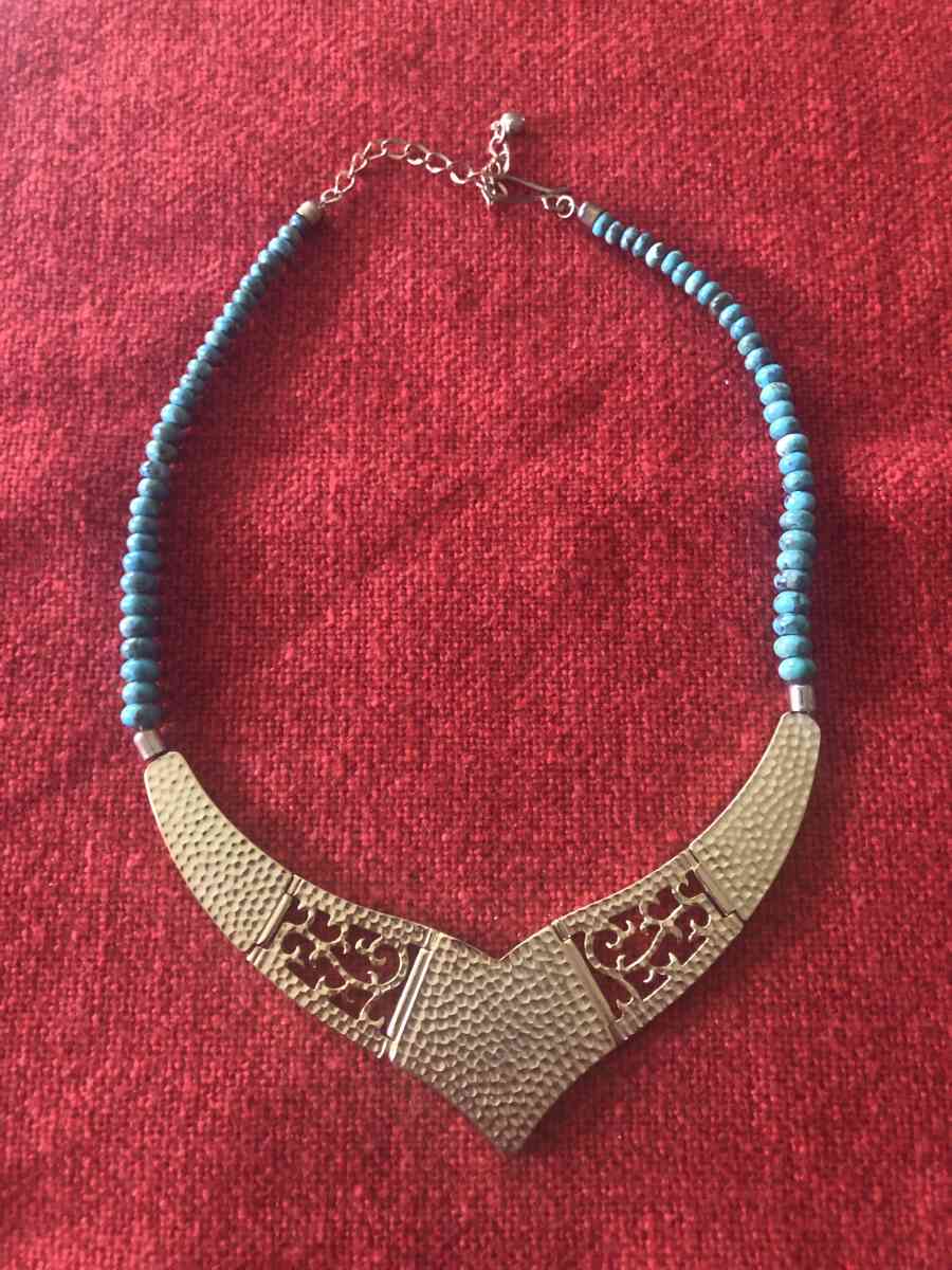 Jay King Gemstone Signed DTR  Copper and Inlay Turquoise Nec