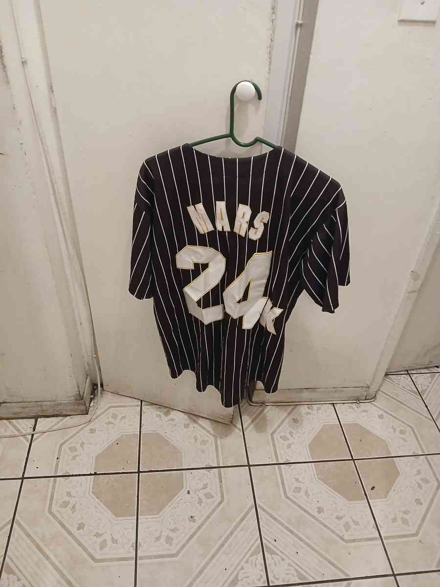 Bruno Mars Hooligans Baseball Jersey Black Shirt Size M