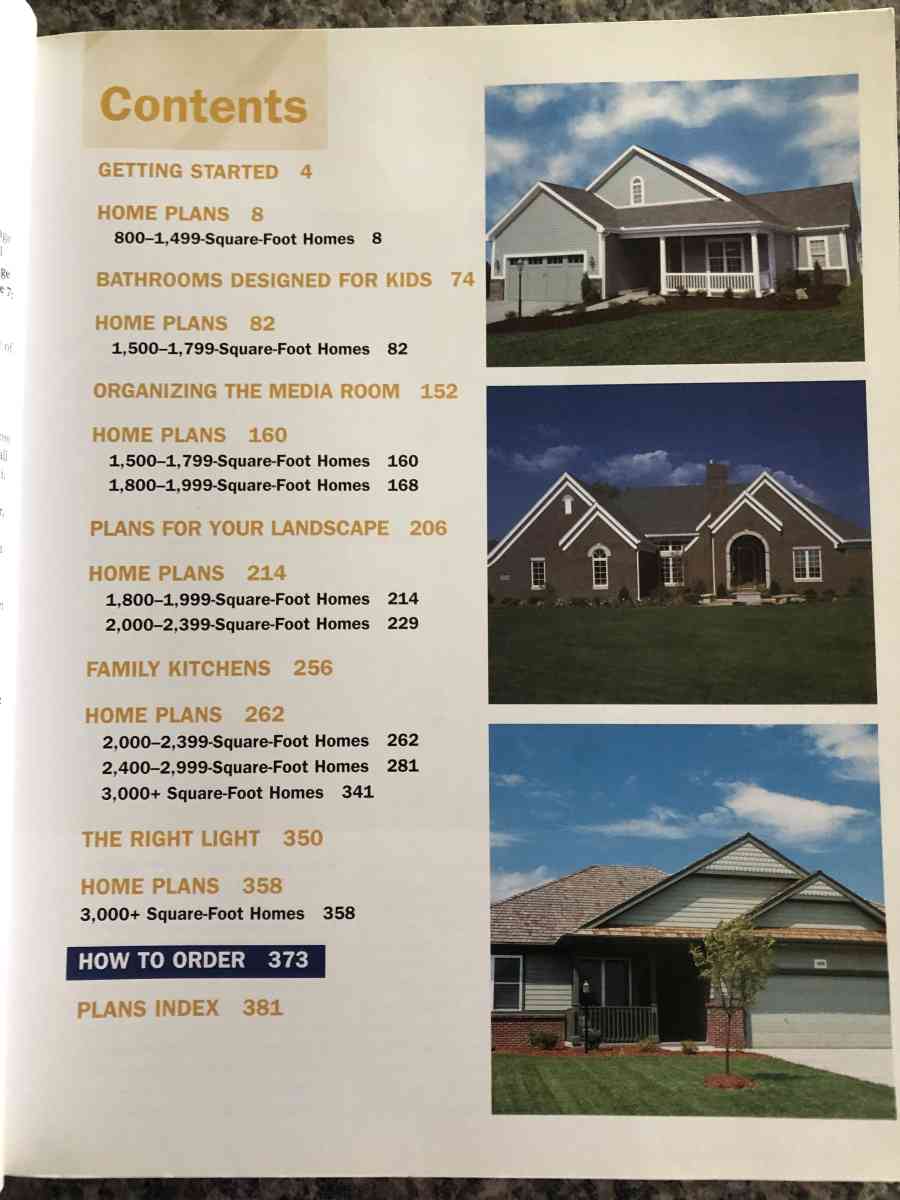 Book One Story House Plans Bible  Over 450 Home Plans in Ful