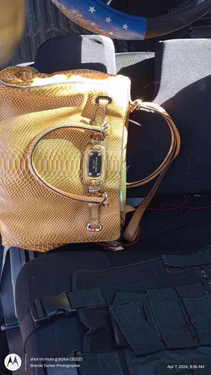 Real Michael kors alligator skin yellow purse