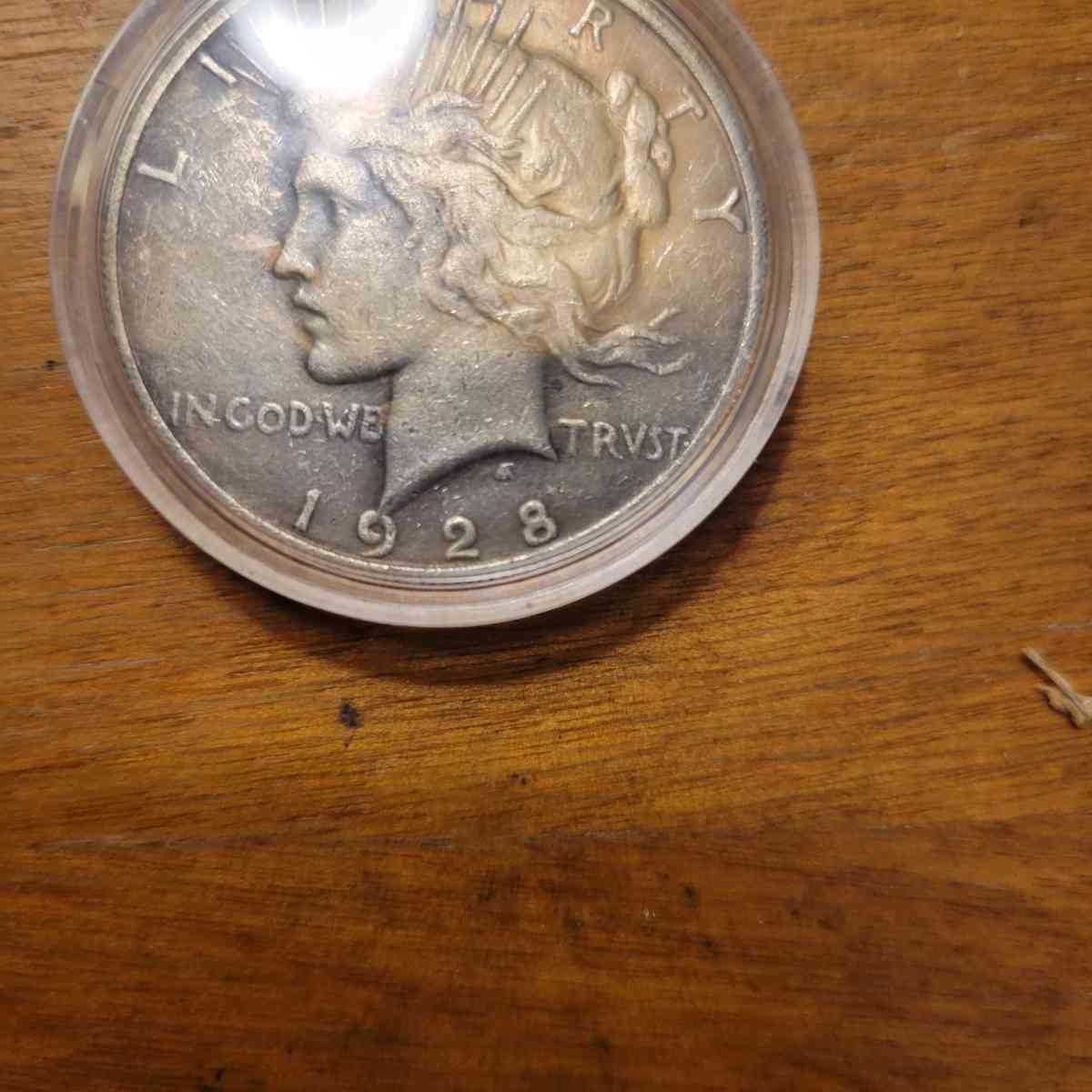 rare date 1928 s peace dollar silver