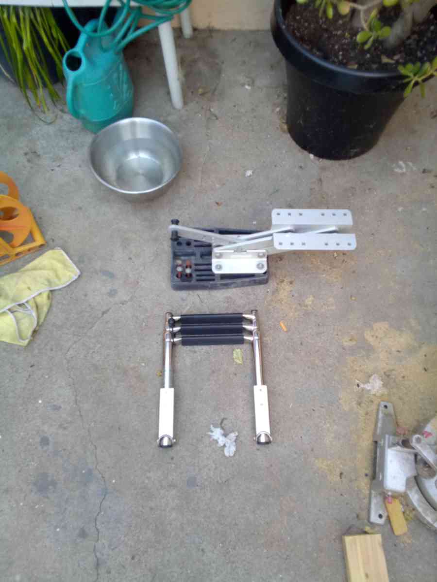 Fulton trolling motor mount and a brand new boating ladder