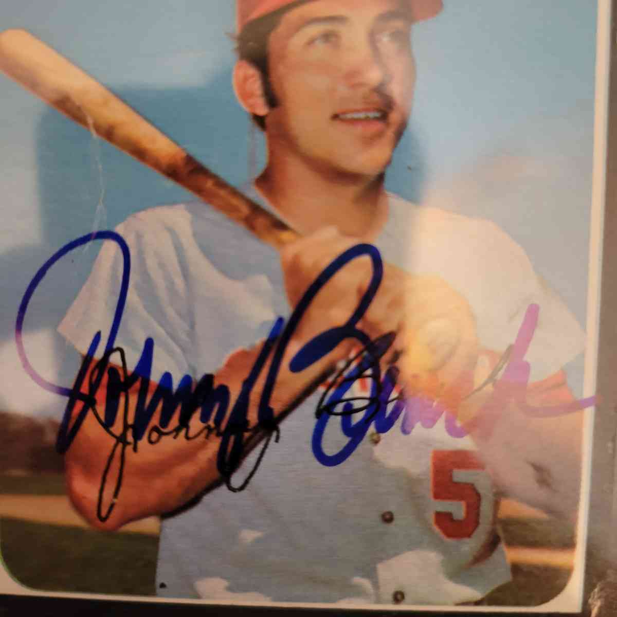 johnny bench 1971 topps card autographed