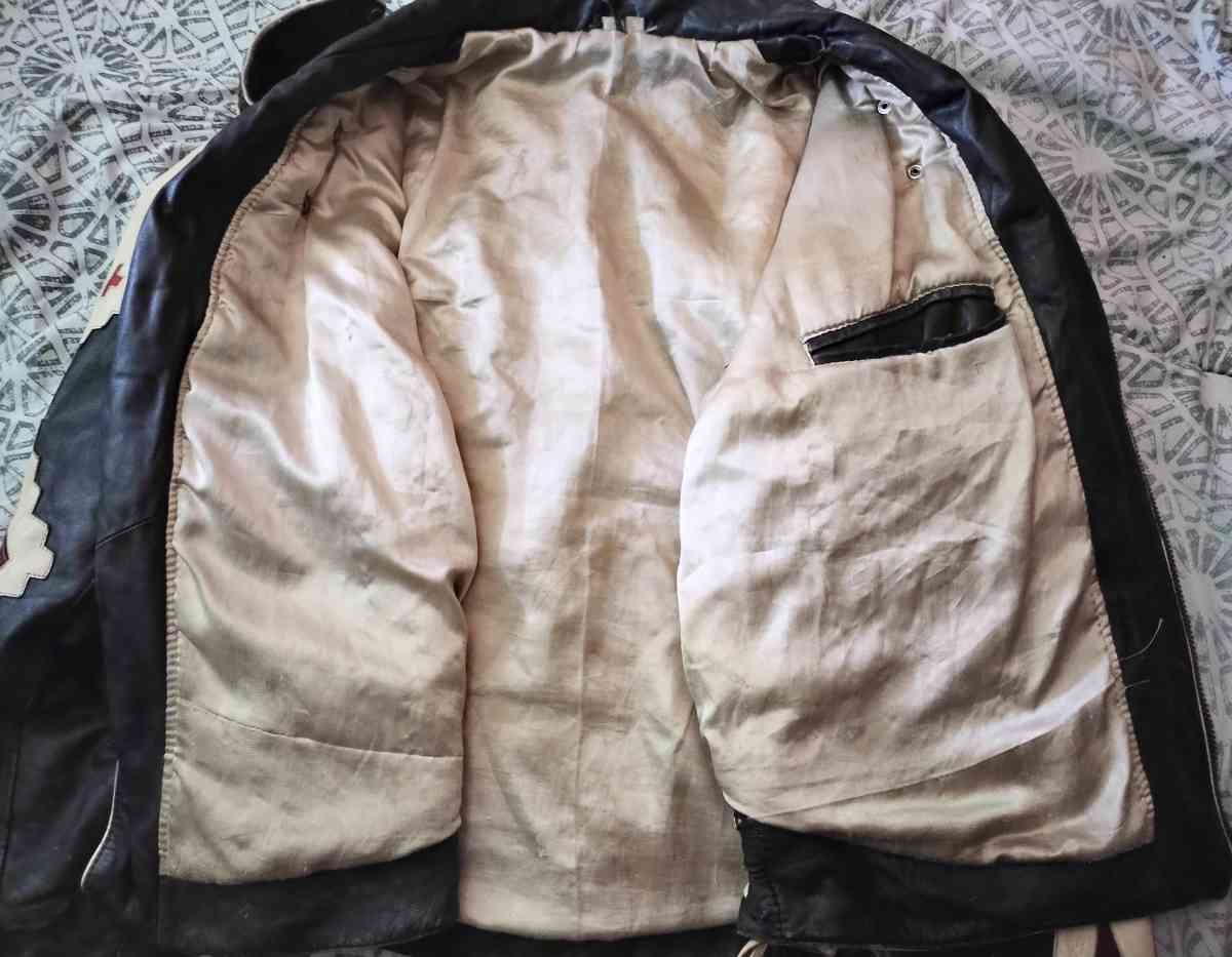 vintage 80s leather motorcycle jacket
