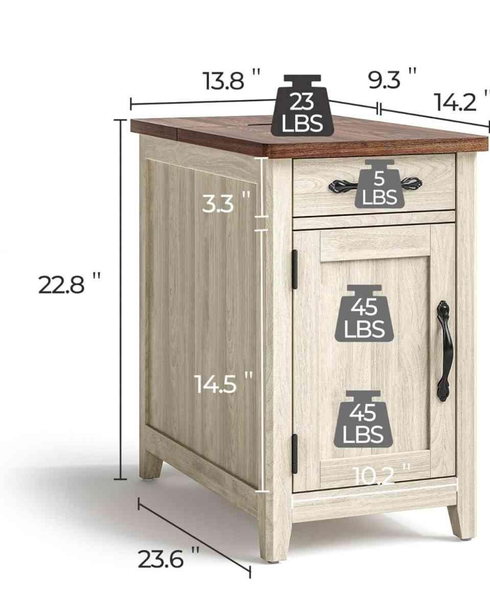 beige nightstand