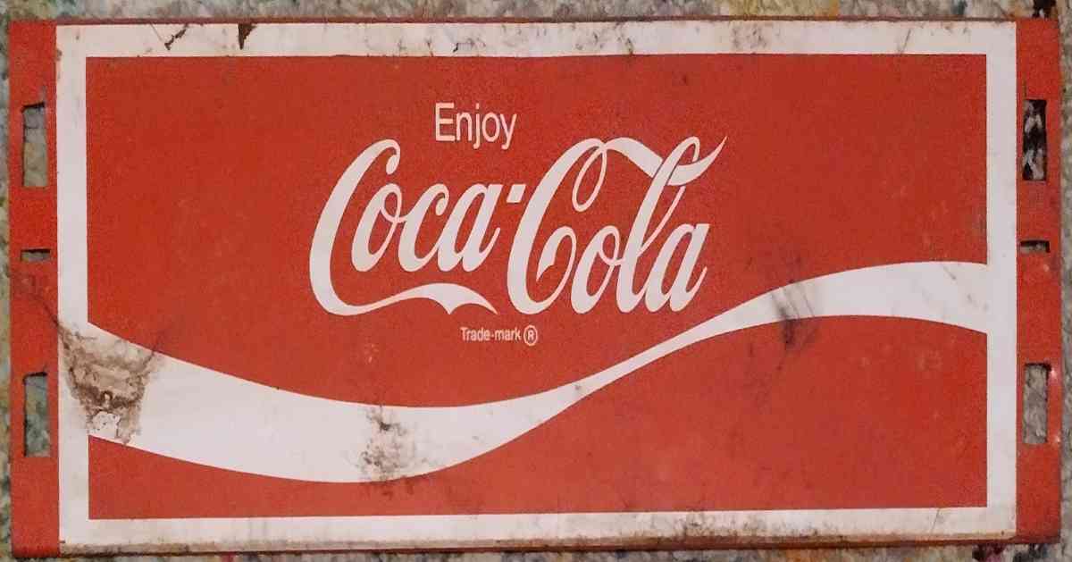 coca cola metal sign