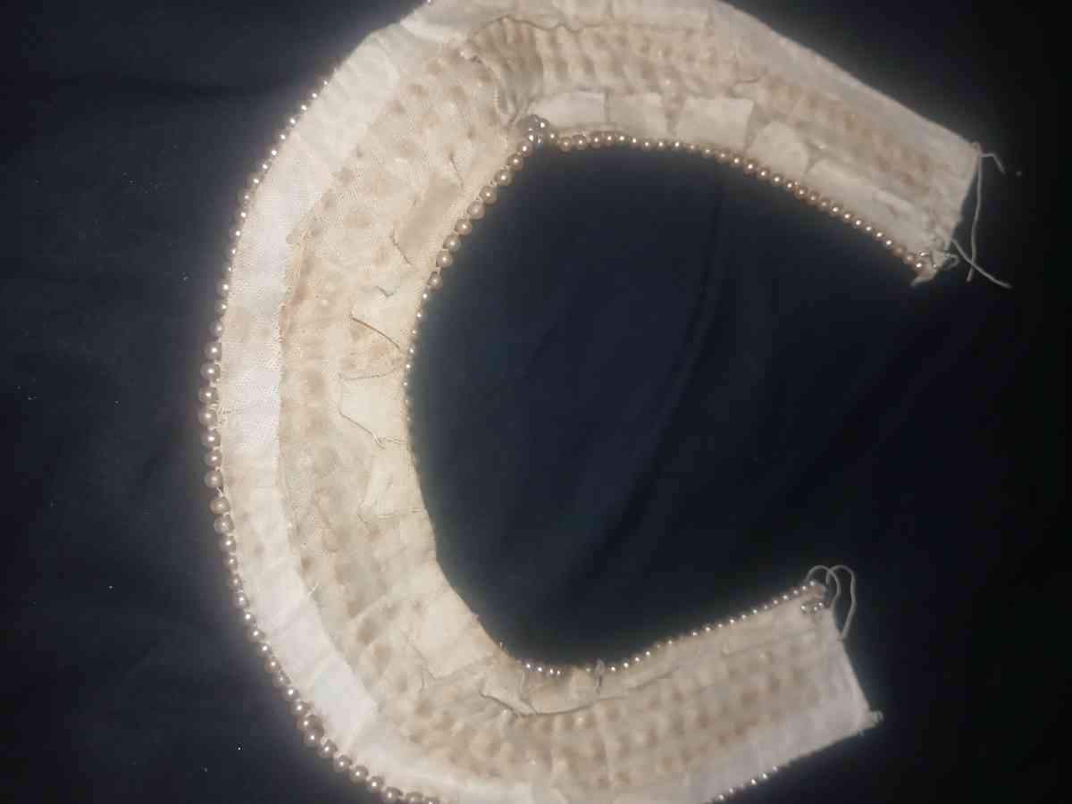 vintage pearl beaded collar necklace