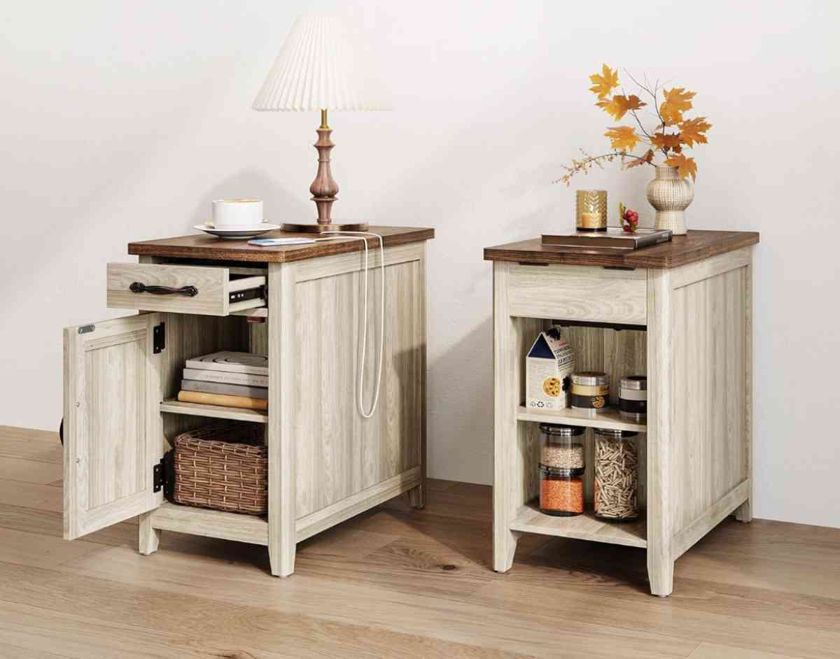 beige nightstand