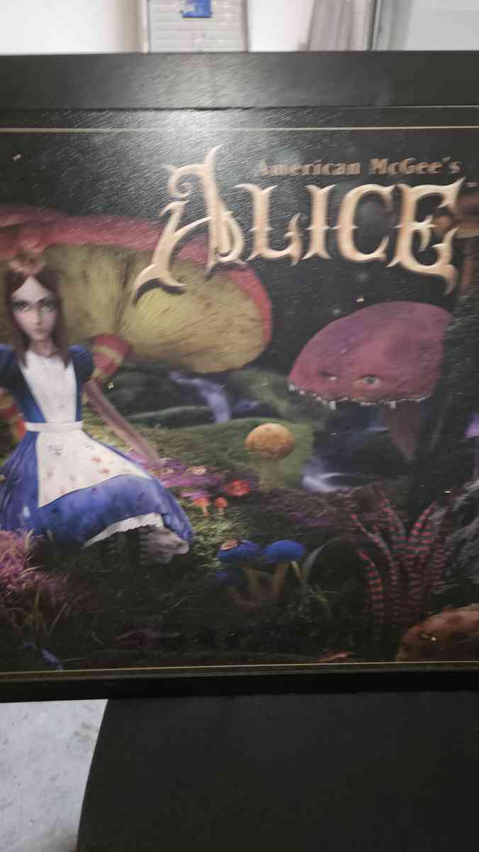 american mcgees alice mushroom garden  painting