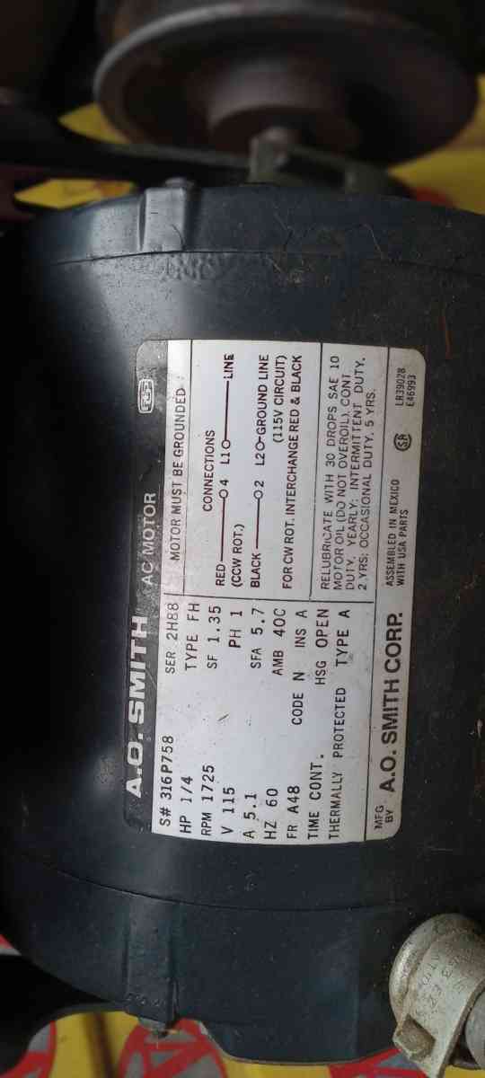 A  O  SMITH ELECTRIC MOTOR