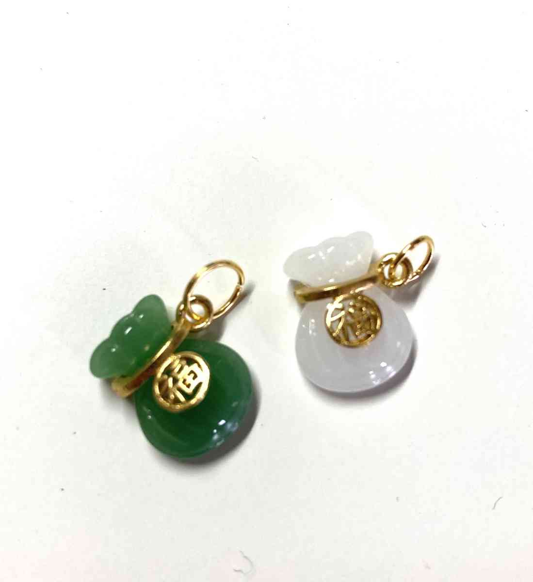 2pcs Jade Jadeite Money Pocket Pendant Necklace