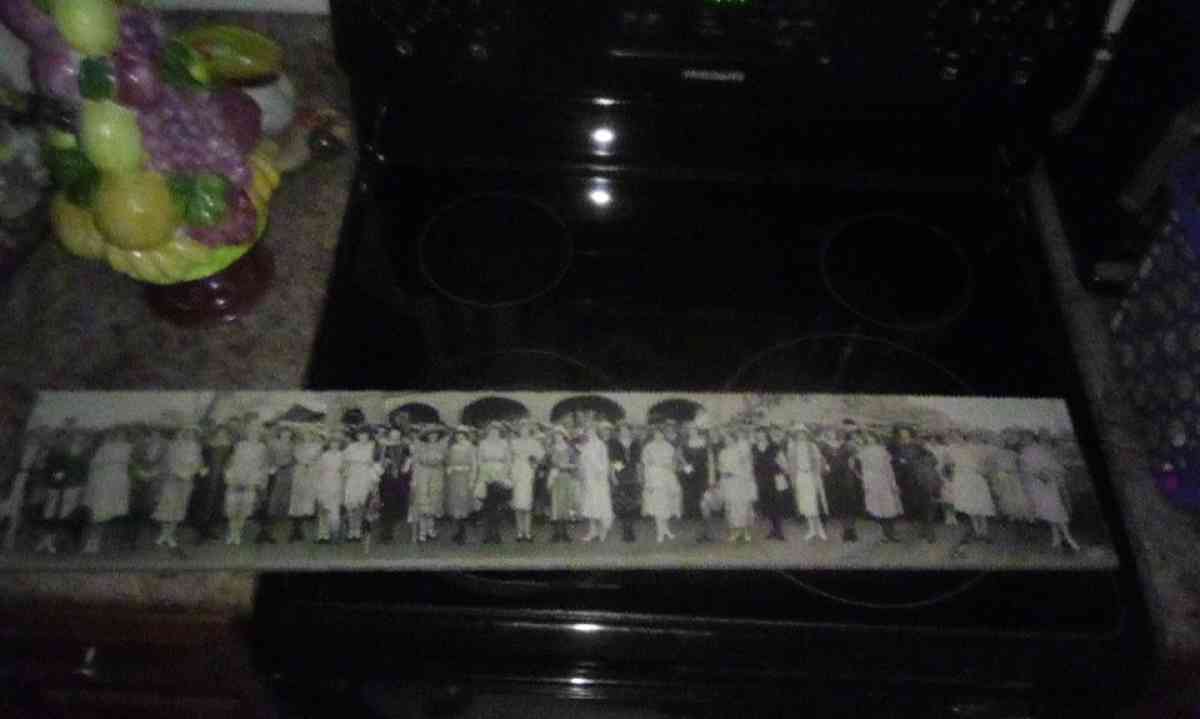 Longwood photo 1920s  ladies out front of train station