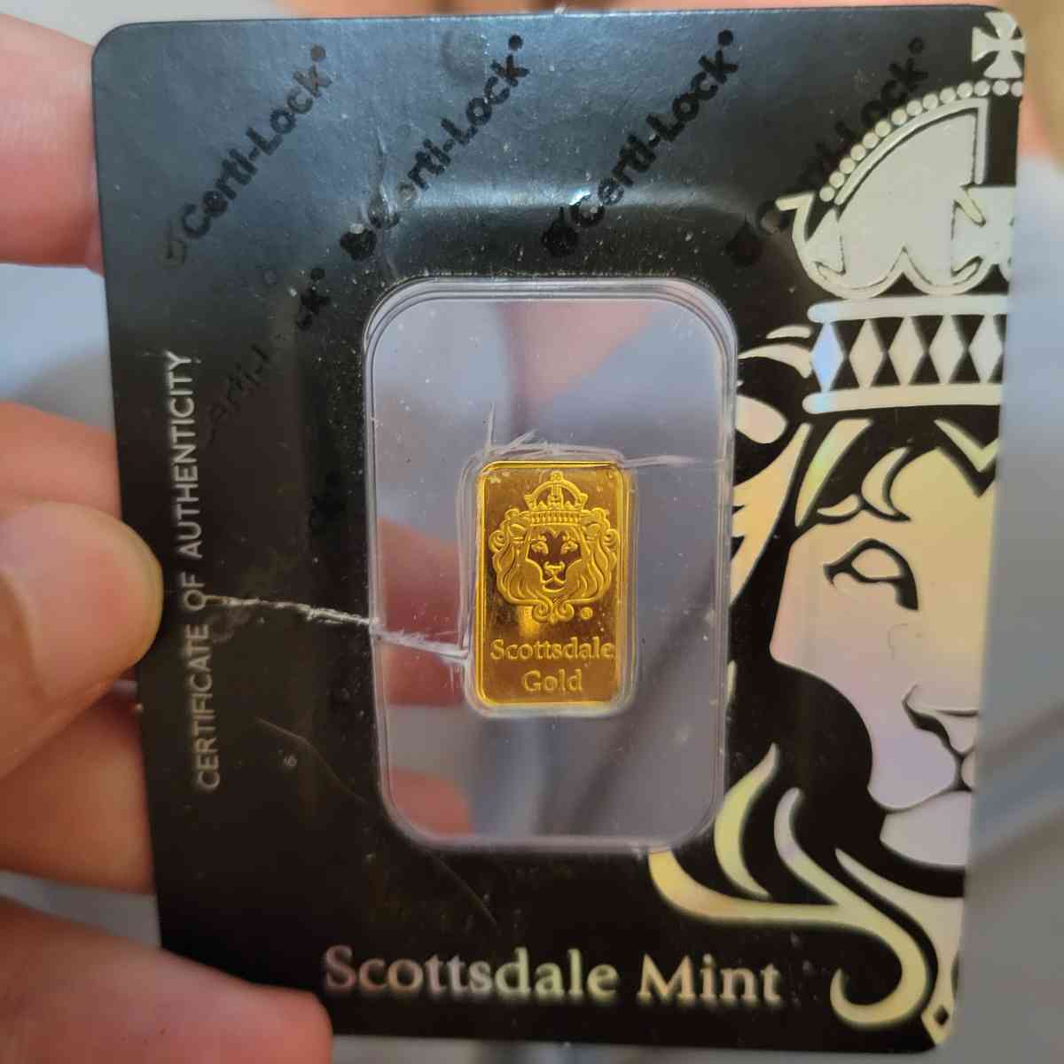 2 gram scottsdale gold bar