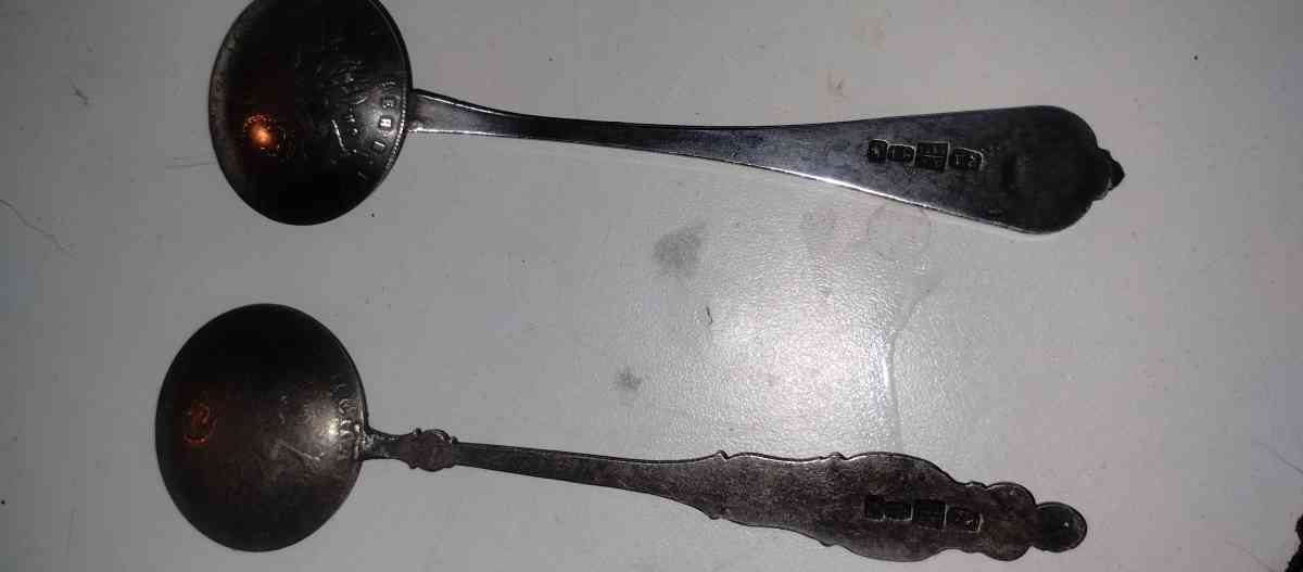 1820 silver coin spoons