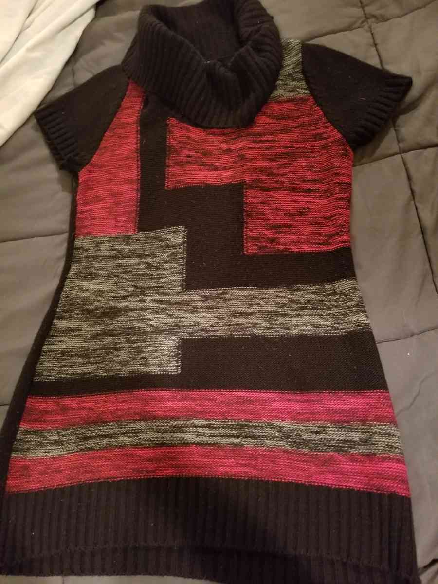 NY Collections Sweater Dress with Cowl Neck