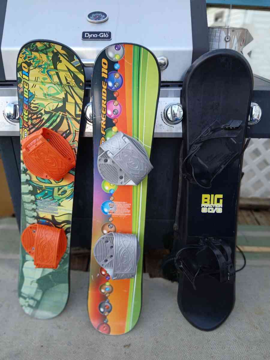 snowboards