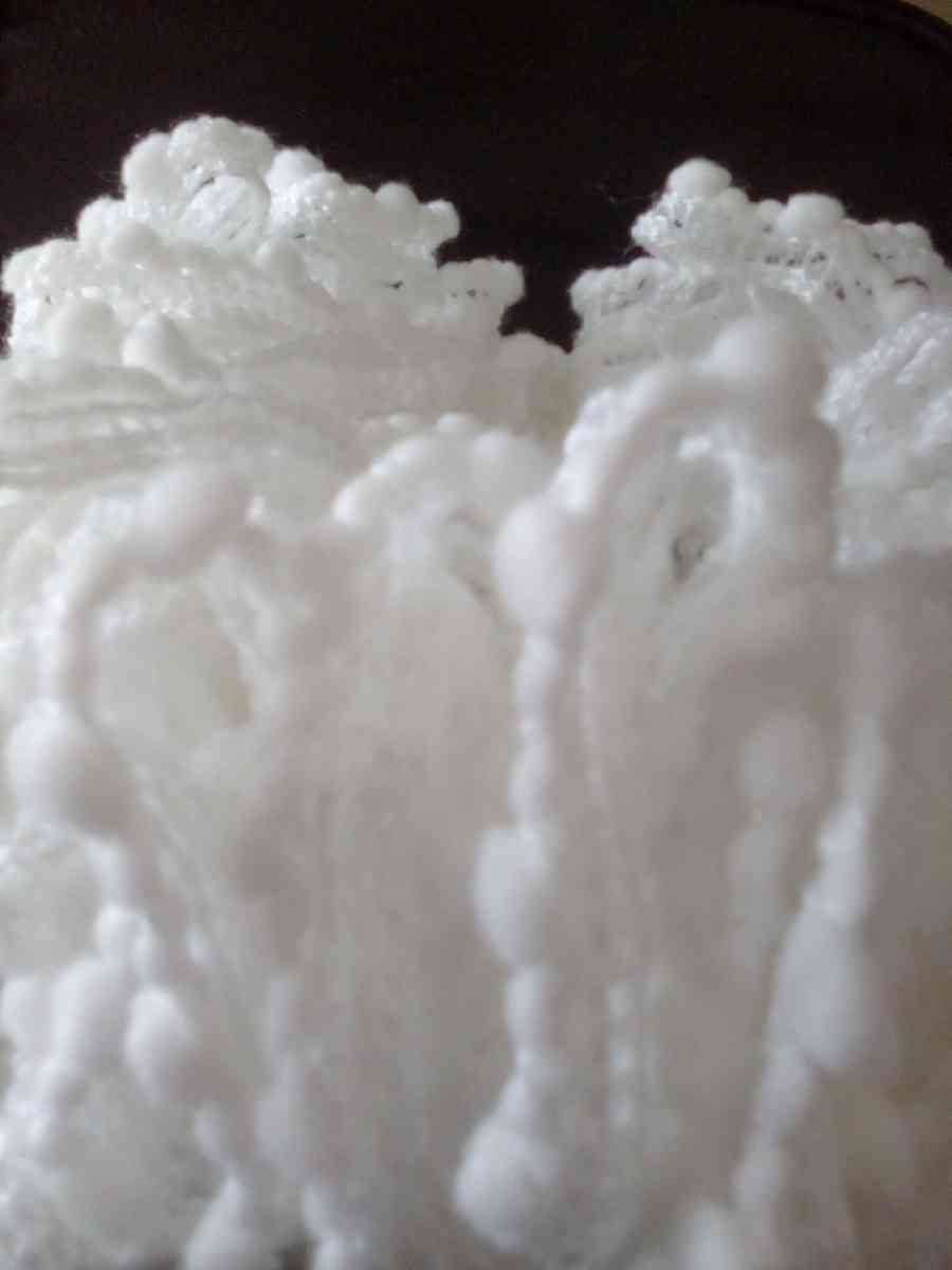jumbo White plush scrunchie