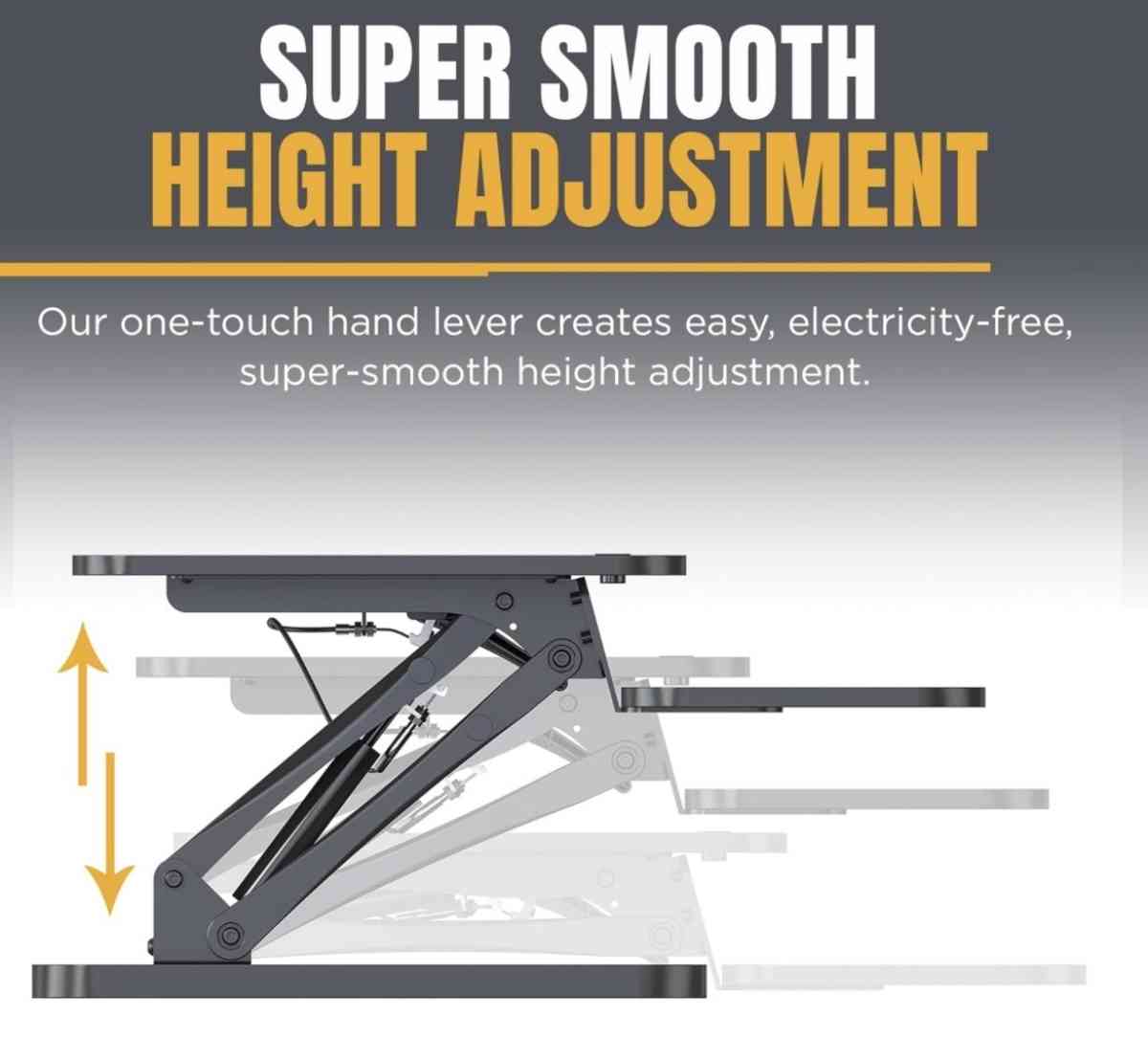Standing Desk Converter Stand Up Desk Riser Adapter Adjustab