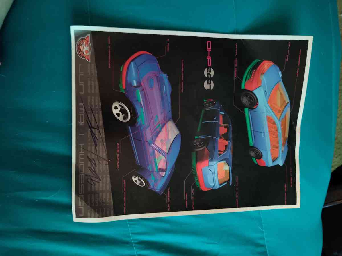 signed hot wheels pictures