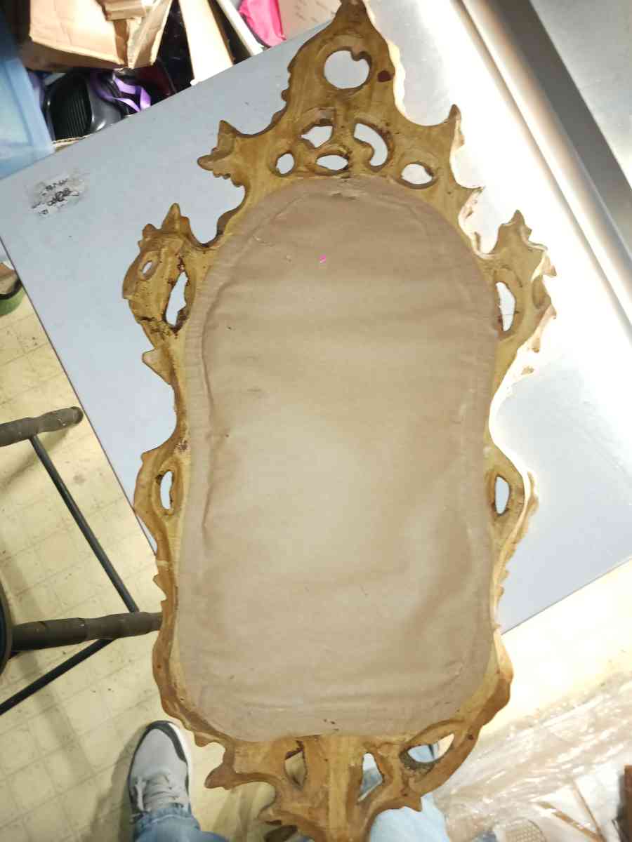 glit hand carved  antique mirror