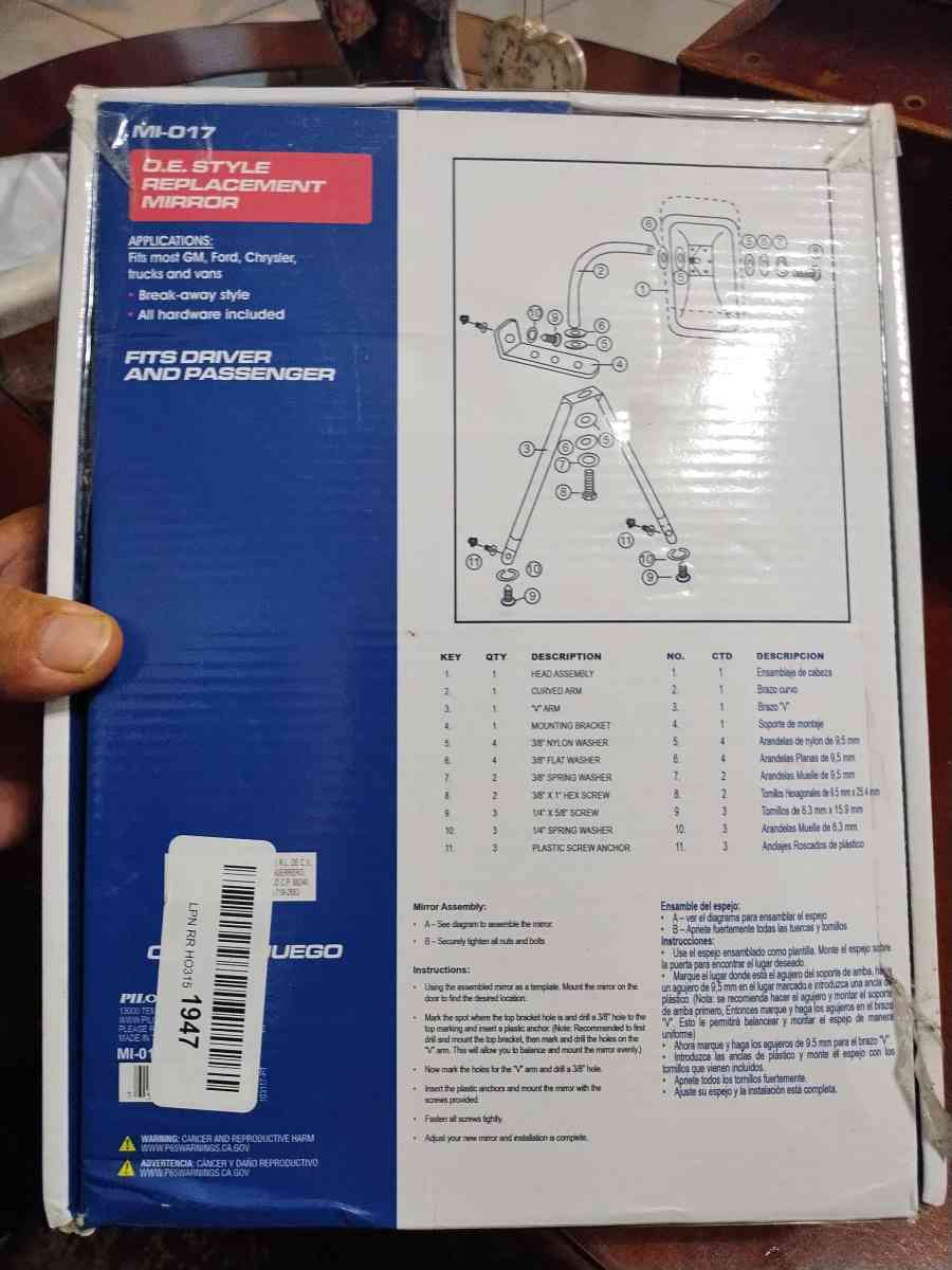 oe style replacement mirror