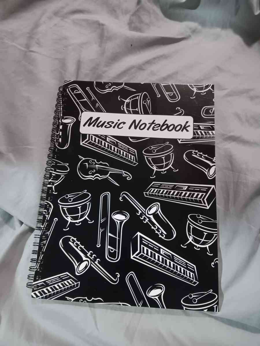 coloring book binder and music notebook