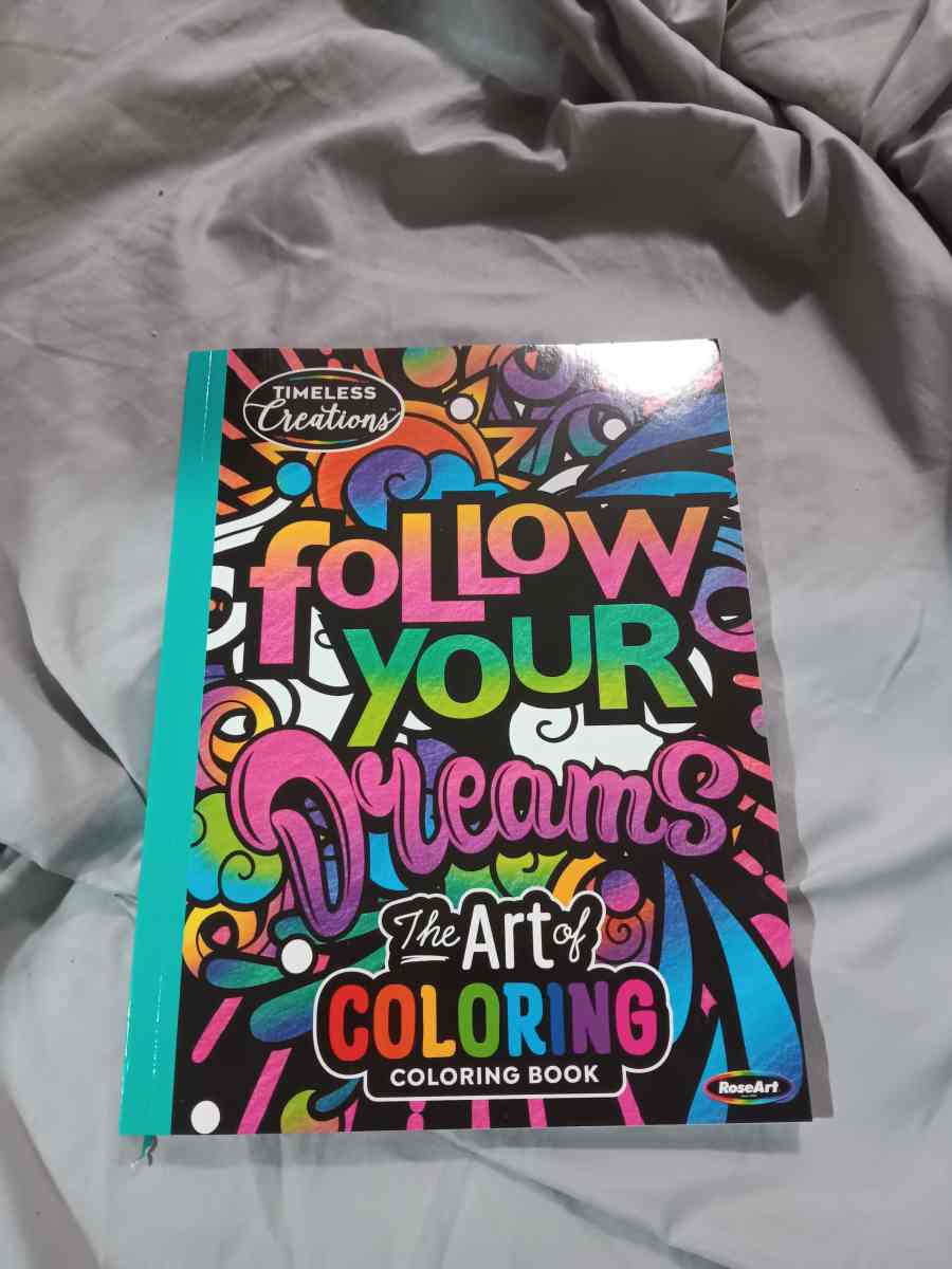 coloring book binder and music notebook