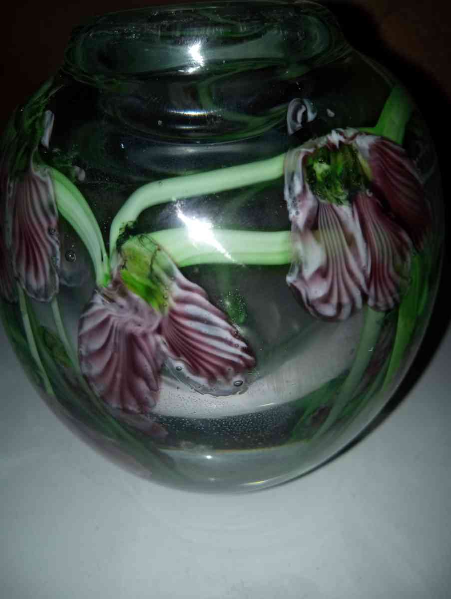 Vintage thick glass vase