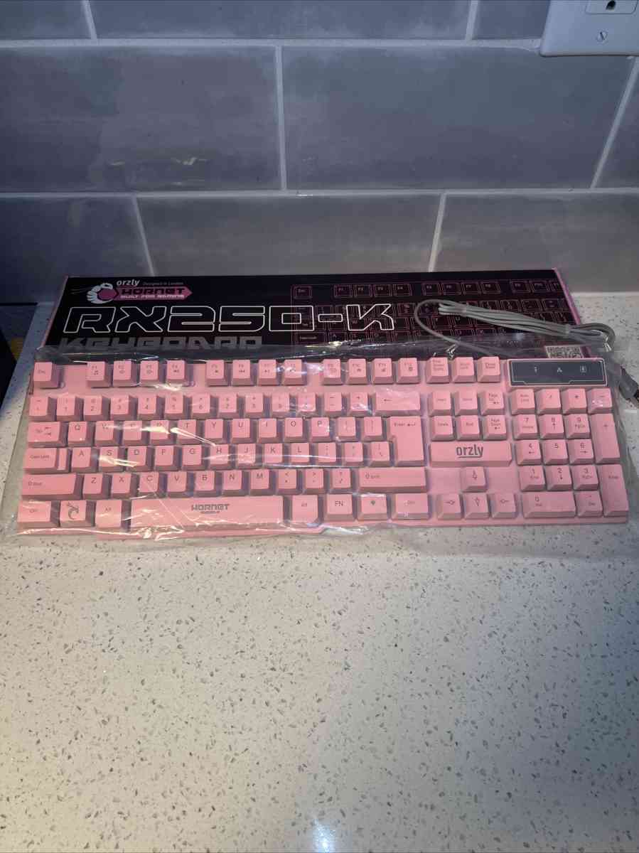 Orzly Hornet RX 250K Pink Gaming Keyboard USB Membrane NEW
