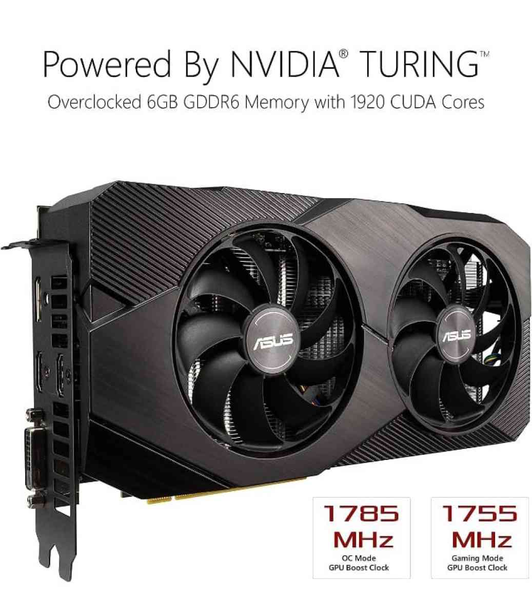 ASUS GeForce RTX 2060 6G GDDR6 DualFan EVO VR Graphics Card