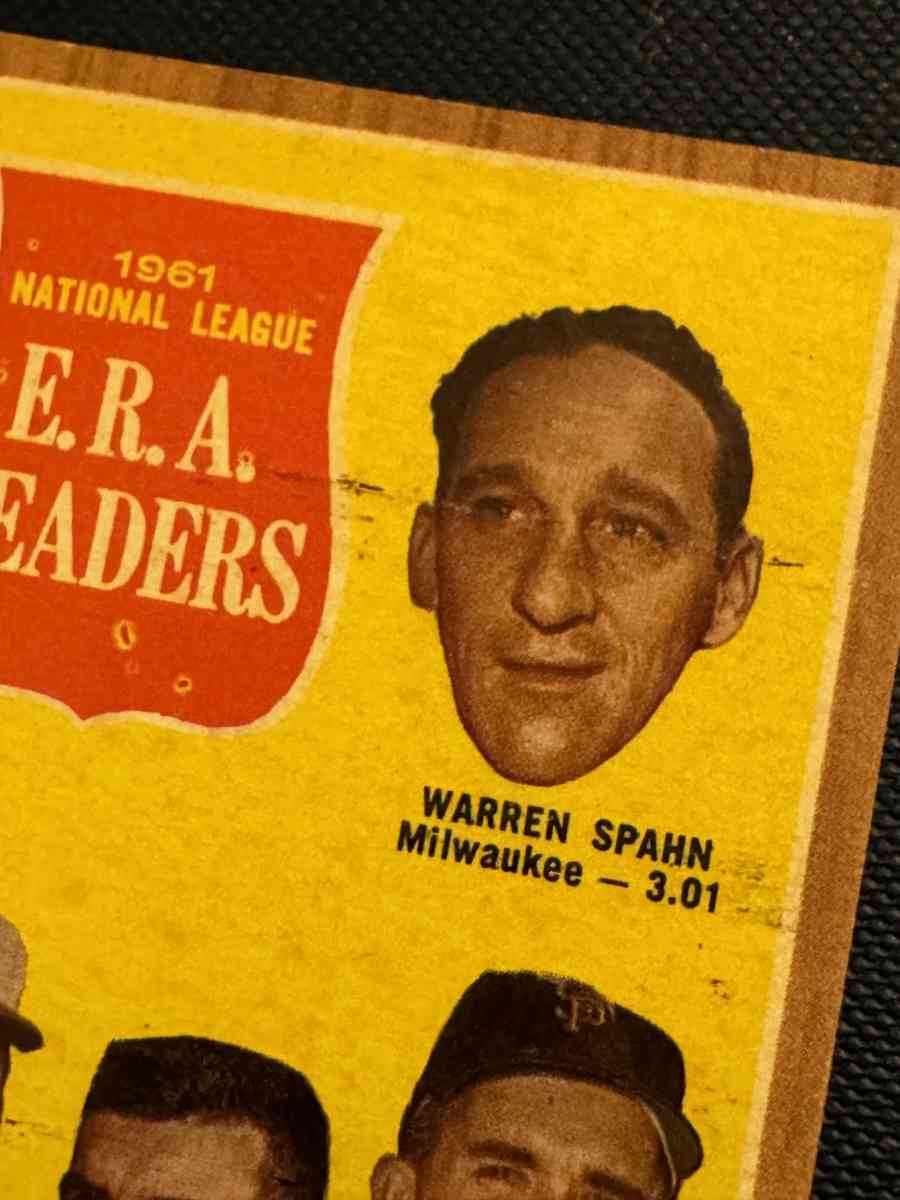 1961 National League ERA Leaders Baseball Card