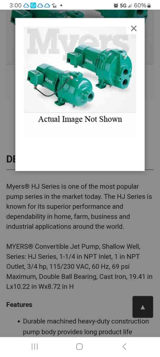 Myers ejecto convertible jet pump