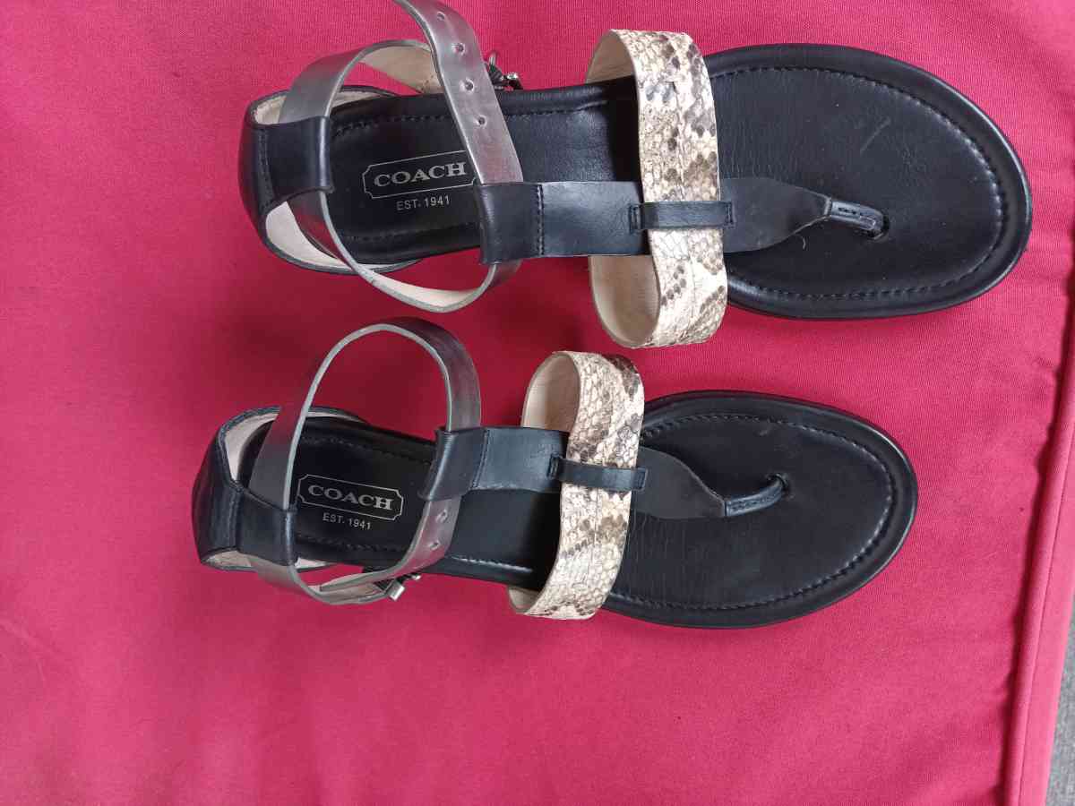 Coach snappy leather snakeskin candles size 6 5