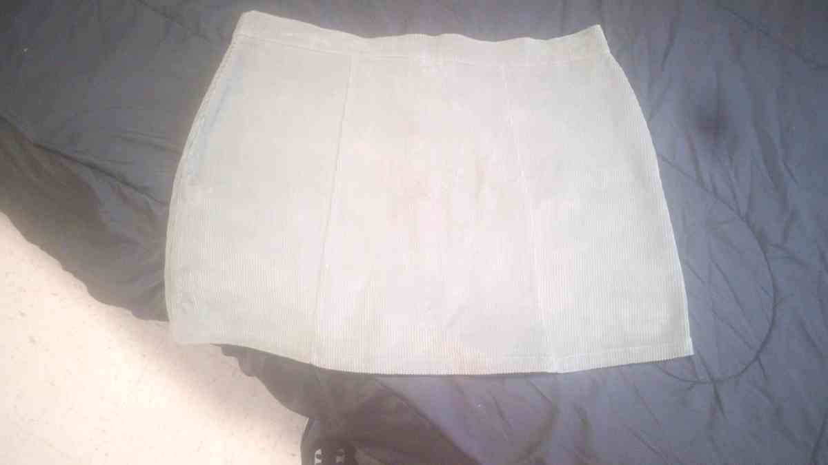 I green corduroy skirt button down the front size extra