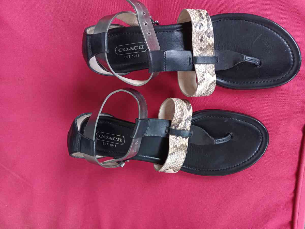 Coach snappy leather snakeskin candles size 6 5