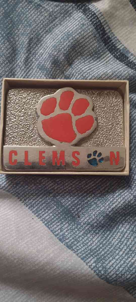 Clemson belt buckle